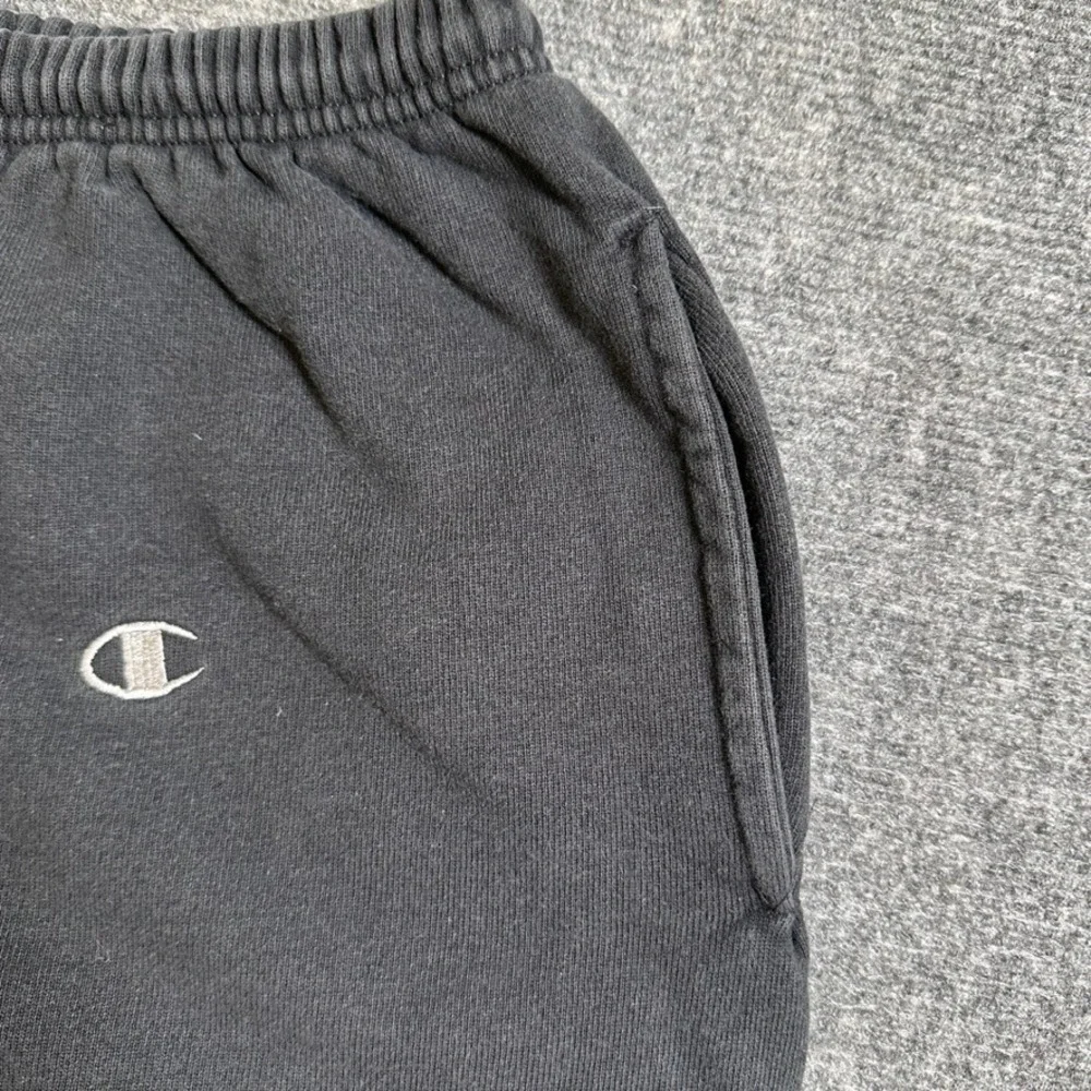 Champion Mens Fleece Sweatpants Black Joggers P1875-003 Size L